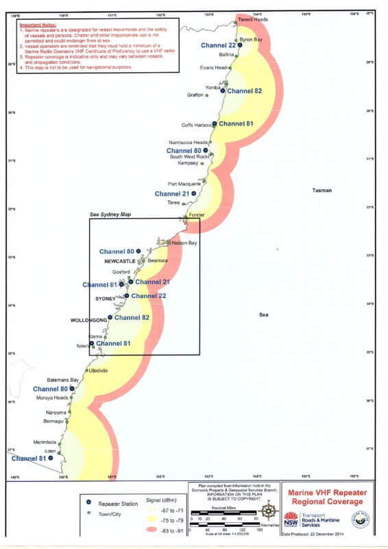 marine vhf regional repeaters